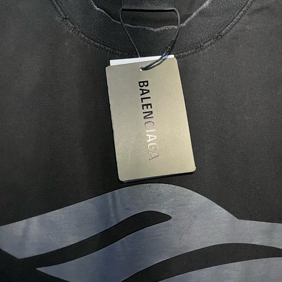 Black Balenciaga Liquefied 3B T-shirt; Size M - Picture 4 of 8
